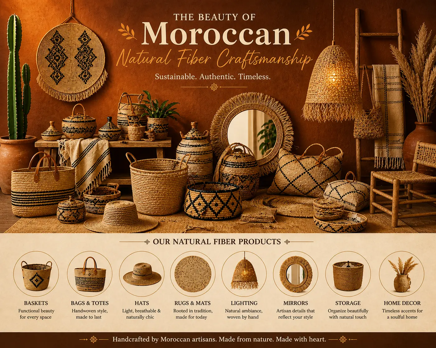 The Beauty of Moroccan Natural Fiber Craftsmanship The Beauty of Moroccan Natural Fiber Craftsmanship