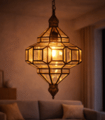 Moroccan Clear Glass Pendant Lamp - Image 3