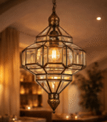 Moroccan Clear Glass Pendant Lamp - Image 7