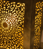 Artisan Table Lamp – Handmade Moroccan Brass Lamp for Boho Home Decor - Image 2