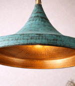 Oxidized Green Lamp – Vintage Handmade Moroccan Decor - Image 7