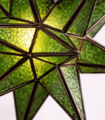 Moroccan Star Glass Hanging Lamp – Green - Image 10