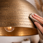 Hammered Gold Brass Lamp – Handmade Moroccan Pendant Light for Luxury Decor - Image 2