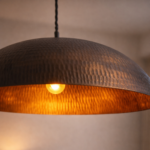 Handcrafted Hammered Brass Lamp – Luxury Moroccan Hanging Light for Boho Decor - Image 4