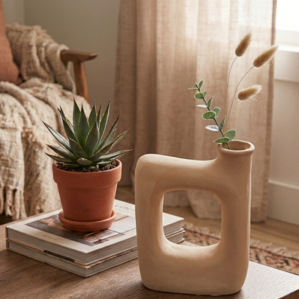 Bab Tadelakt Vase – Handmade Moroccan Artisan Home Décor