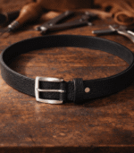 Handmade Black Moroccan Belt | Genuine Leather Artisan Craft - Image 2