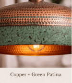 Handmade Copper Cluster Pendant Light with Green Patina – Moroccan Ceiling Lamp - Image 6