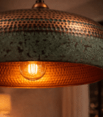 Handmade Copper Cluster Pendant Light with Green Patina – Moroccan Ceiling Lamp - Image 3