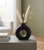 Modern Ceramic Hollow Ring Flower Pot – Geometric Planter - Image 7