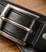 Moroccan Black Leather Belt | Handcrafted Artisan Morocco - Image 2