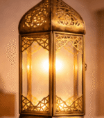 Moroccan Clear Glass Elongated Drop Pendant - Image 5
