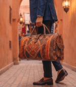 Moroccan Leather Bag Brown Authentic Handcrafted – The Real Thing, Made the Real Way - Image 3