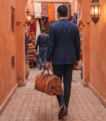 Moroccan Leather Bag Brown Authentic Handcrafted – The Real Thing, Made the Real Way - Image 2