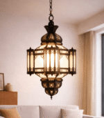 Moroccan Milk Glass Hanging Lamp - Image 2