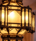 Moroccan Milk Glass Hanging Lamp - Image 4