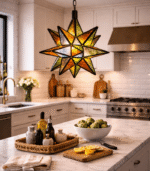 Moroccan Star Glass Hanging Lamp – Mixed Color - Image 6