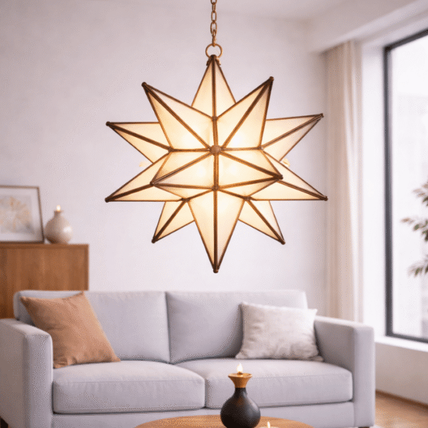 Moroccan Star – Handmade Glass Lantern Light