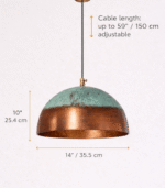 Oxidized Lamp – Antique Metal Finish | Handcrafted Home Décor - Image 4