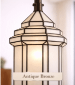 Handmade Moroccan Milk Glass Hanging Lamp - Image 8