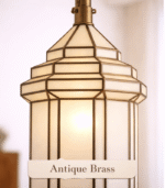 Handmade Moroccan Milk Glass Hanging Lamp - Image 7