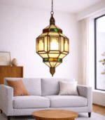 Moroccan Vintage Glass Lantern - Image 8