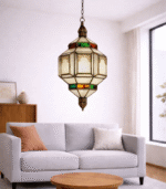 Moroccan Vintage Glass Lantern - Image 2