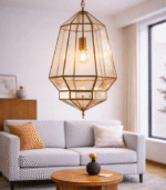 Moroccan Ceiling Lamp – Artisan Glass Hanging Light - Image 6