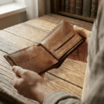 Artisan Moroccan bifold wallet handmade from genuine leather