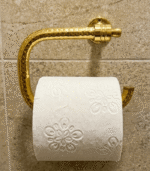 Handcrafted Hammered Brass Toilet Paper Holder – Moroccan Bathroom Accessory