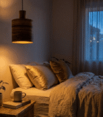 Handmade Wooden Pendant Light – Modern Rustic Hanging Ceiling Lamp - Image 4