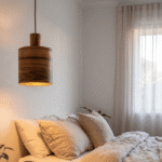 Handmade Wooden Pendant Light – Modern Rustic Hanging Ceiling Lamp