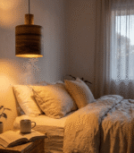 Handmade Wooden Pendant Light – Modern Rustic Hanging Ceiling Lamp - Image 3