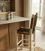 Handmade Moroccan Macrame Bar Stool – Boho Woven Artisan Seating - Image 4