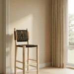 Handmade Moroccan Macrame Bar Stool – Boho Woven Artisan Seating