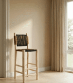 Handmade Moroccan Macrame Bar Stool – Boho Woven Artisan Seating