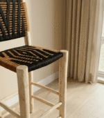 Handmade Moroccan Macrame Bar Stool – Boho Woven Artisan Seating - Image 2