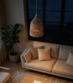 Handmade Perforated Terracotta Hanging Lamp - Image 5
