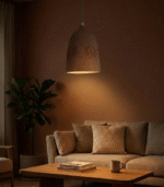 Handmade Terracotta Pendant Light – Minimalist Clay Lamp - Image 5