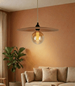 Handmade Terracotta Saucer Pendant Lamp - Image 6