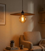 Handmade Terracotta Saucer Pendant Lamp - Image 5