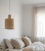Handmade Wooden Pendant Light – Modern Rustic Hanging Ceiling Lamp