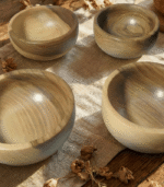 Harria Walnut Wood Bowls – Handmade Moroccan Artisan Kitchenware - Image 3