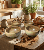 Harria Walnut Wood Bowls – Handmade Moroccan Artisan Kitchenware - Image 4