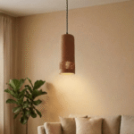Modern Terracotta Hanging Lamp Handmade Terracotta Pendant Light