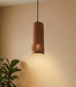 Modern Terracotta Hanging Lamp | Handmade Terracotta Pendant Light - Image 4
