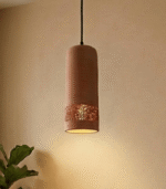 Modern Terracotta Hanging Lamp | Handmade Terracotta Pendant Light - Image 2