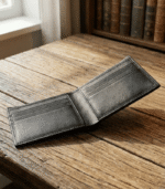 Moroccan Handmade Genuine Leather Bifold Wallet – Classic Artisan Design - Image 2