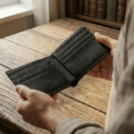 Moroccan handmade bifold wallet crafted from genuine leather in multiple colors