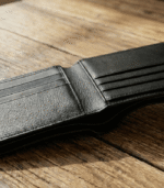 Moroccan Handmade Genuine Leather Bifold Wallet – Classic Artisan Design - Image 3