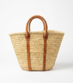 Moroccan Straw Tote Bag – Genuine Leather Handles - Image 4